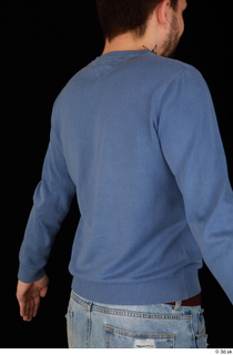 Hamza blue sweatshirt dressed upper body 0006.jpg